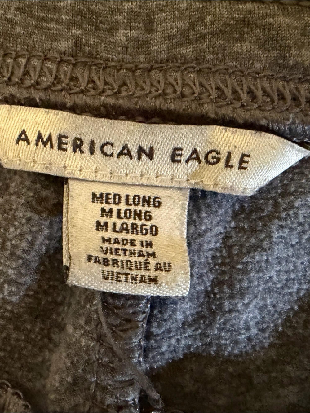 American Eagle Outfitters Gray Jogger Sweatpants Men’s Medium Long - Picture 3 of 6